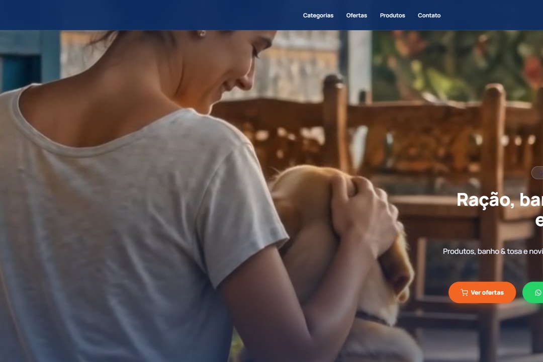 Home do site criado para Shopping do Criador